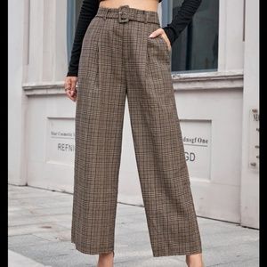 Women high waist wide leg pants